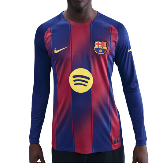 FC Barcelona Long Sleeve Stadium Home Jersey 2025/26