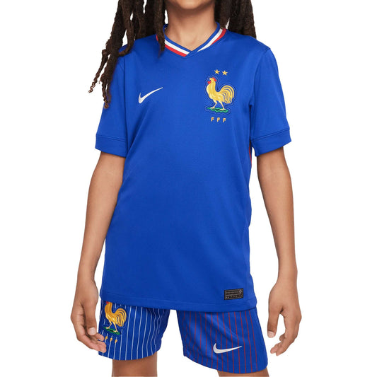 France FFF Stadium Junior Home Jersey 2024/25 | EvangelistaSports.com | Canada's Premiere Soccer Store