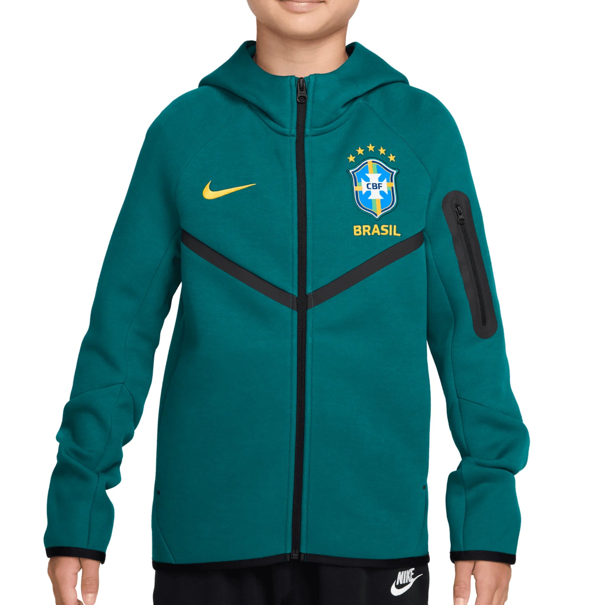 Nike Brazil CBF Tech Fleece Soccer Junior Full-Zip Hoodie 2026/27