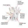 White Beast 3.0 Finger Protection Goalkeeper Gloves