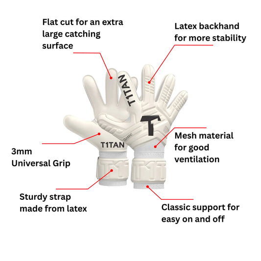 Classic 1.0 White-Out Junior Goalkeeper Gloves