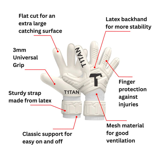 Classic 1.0 White-Out Junior Finger Protection Goalkeeper Gloves