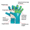 Rebel 2.0 Sky Blue Finger Protection Goalkeeper Gloves