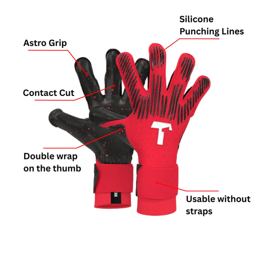 Rebel 2.0 Solar Red Goalkeeper Gloves