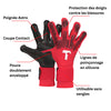 Rebel 2.0 Solar Red Finger Protection Goalkeeper Gloves