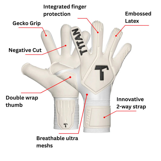 Legend 1.0 White-Out Finger Protection Goalkeeper Gloves