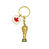 FIFA World Cup 2026 Trophy 3D Keychain With Canada Flag