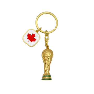 FIFA World Cup 2026 Trophy 3D Keychain With Canada Flag