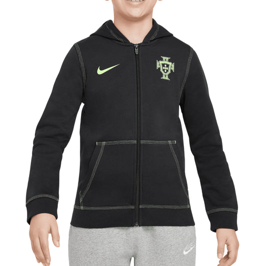 Portugal FPF Junior Full-Zip French Terry Hoodie 2024/25