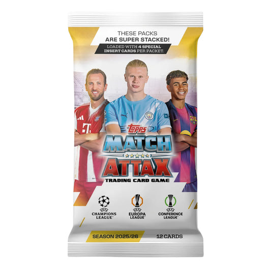 Match Attax UEFA Champions League 2025/26 Card Pack - 12 Cards