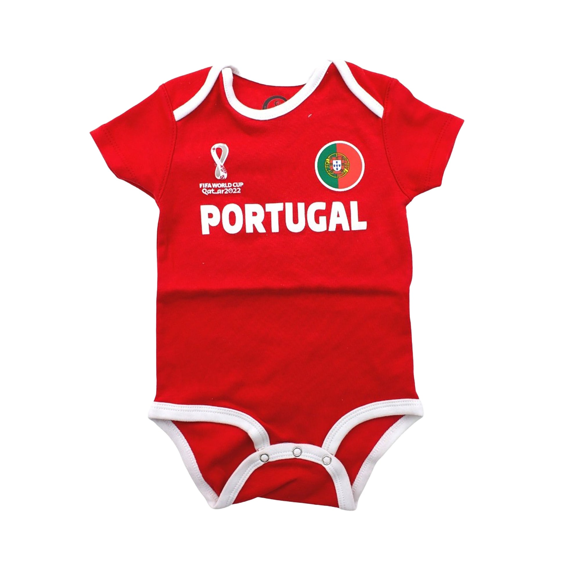 FIFA World Cup Qatar 2022 Portugal Infant Onesies - 3 Pack | EvangelistaSports.com | Canada's Premiere Soccer Store