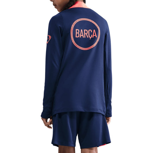 FC Barcelona Dri-Fit Long-Sleeve Junior 3/4 Zip Top 2025/26