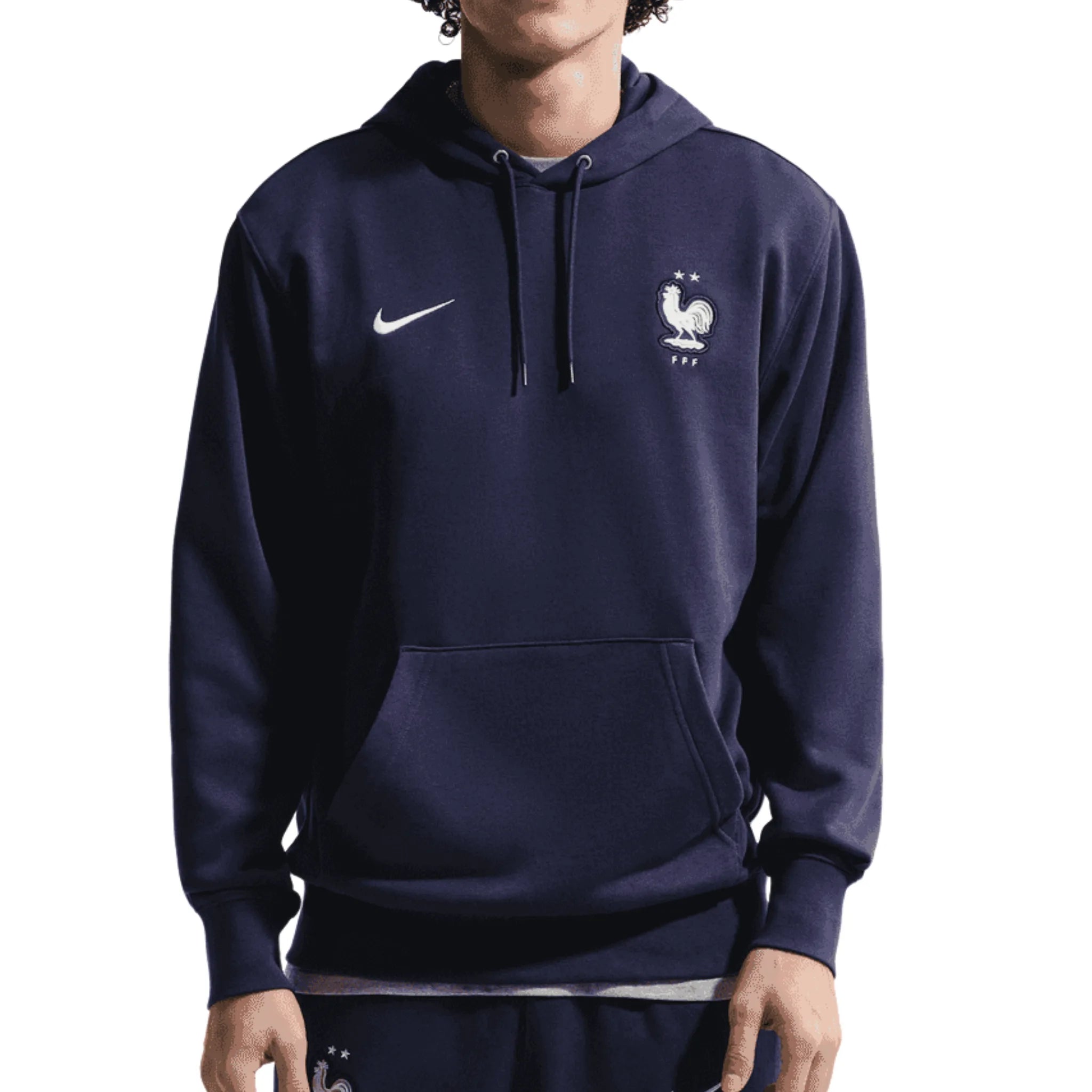 Nike France FFF Club Soccer French Terry Pullover Hoodie 2026/27 ...