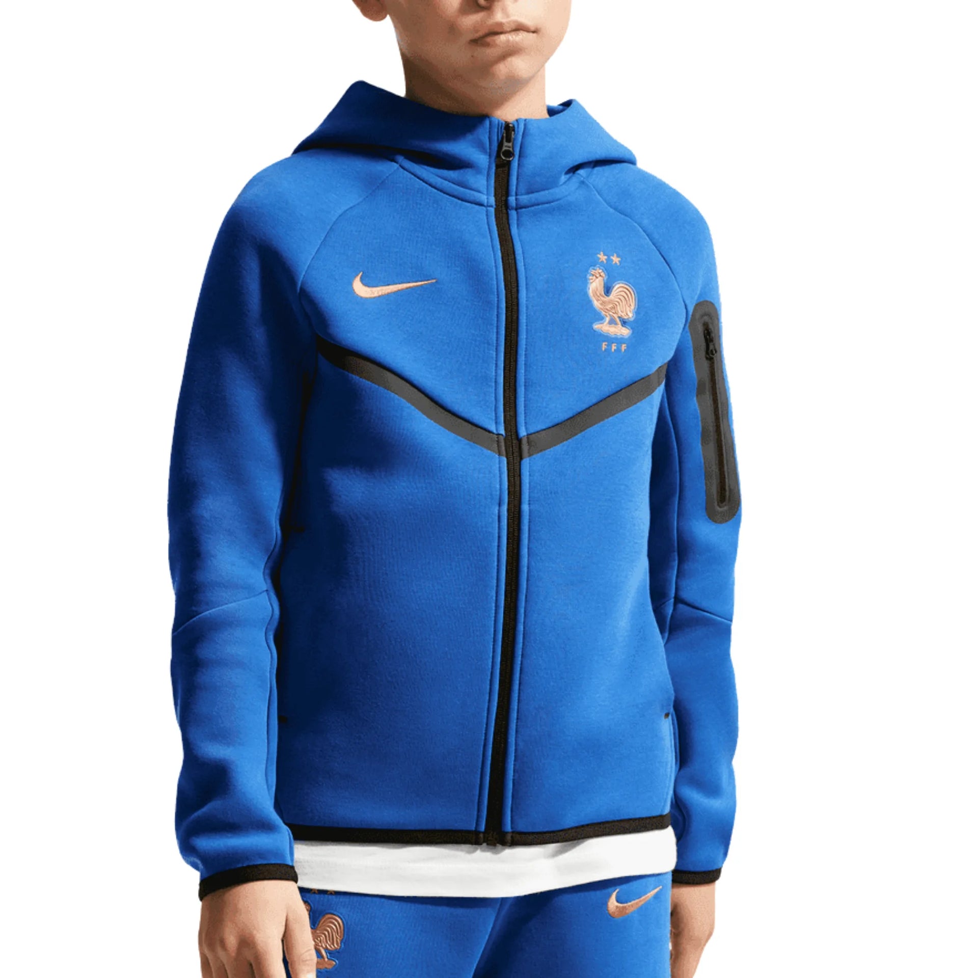 Nike France FFF Tech Fleece Soccer Junior Full-Zip Hoodie 2026/27