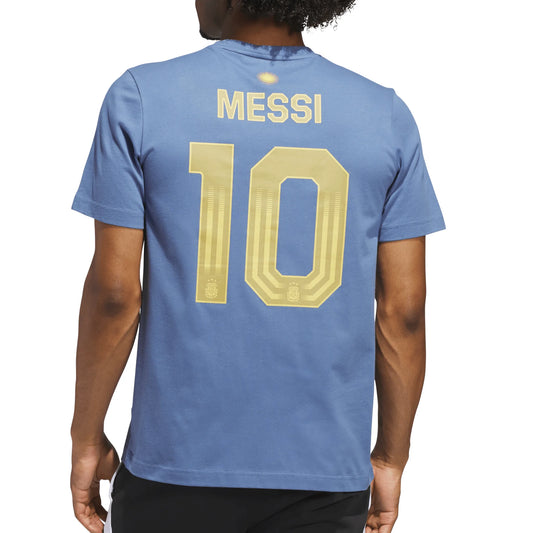 Argentina AFA Messi Name And Number Graphic T-Shirt