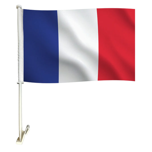 France 12" x 18" Car Flag