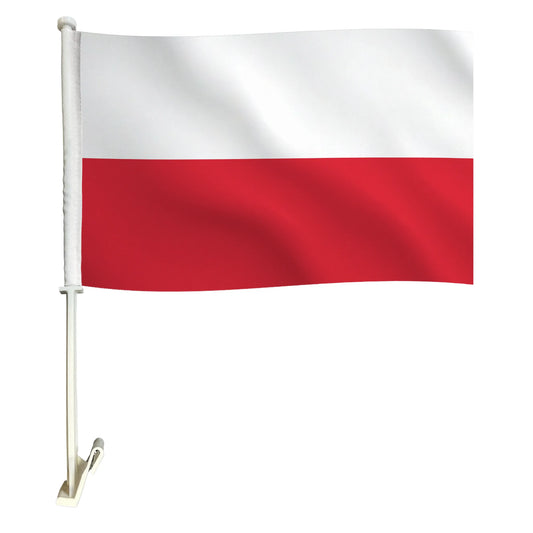 Poland 12" x 18" Car Flag