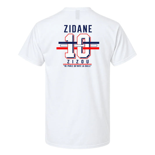 Zidane 10 – Zizou “Ne Parle Qu’Avec La Balle” Vintage Football T-Shirt